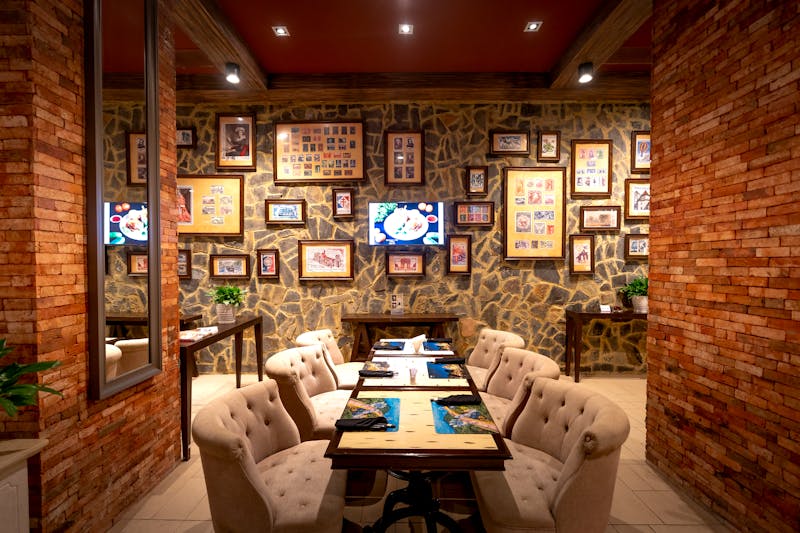 dions restaurant cozy dining room interior