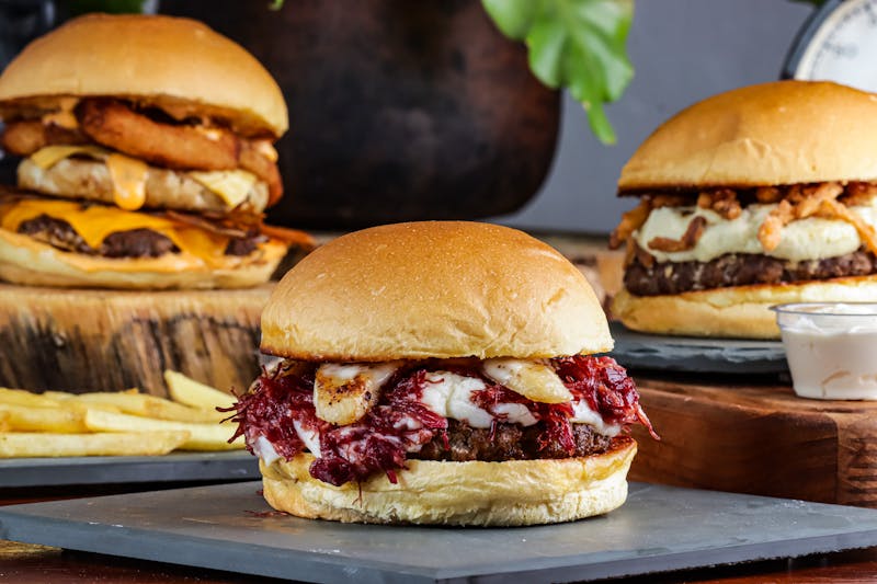 juicy gourmet burger dions menu item
